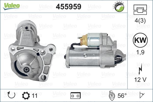 Valeo 455959 - Стартер vvparts.bg