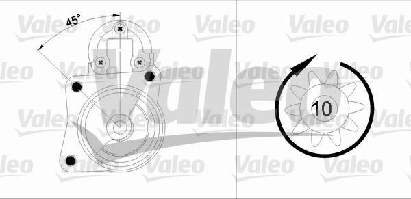 Valeo 455904 - Стартер vvparts.bg