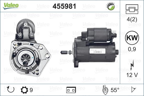 Valeo 455981 - Стартер vvparts.bg