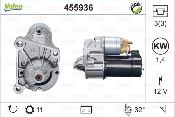 Valeo 455936 - Стартер vvparts.bg