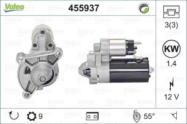 Valeo 455937 - Стартер vvparts.bg