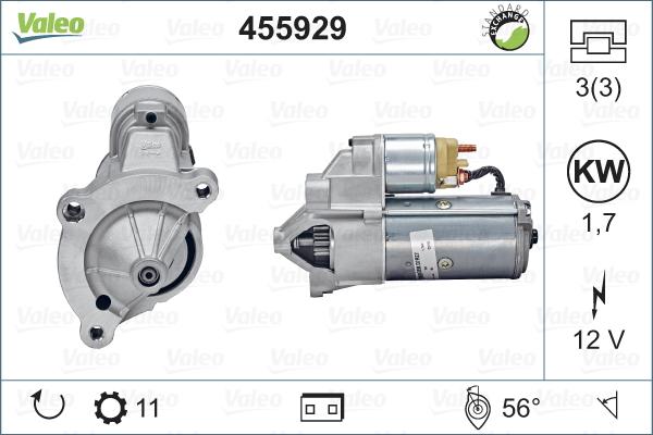 Valeo 455929 - Стартер vvparts.bg