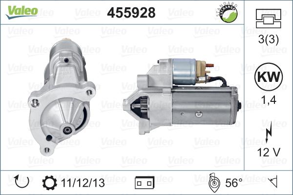 Valeo 455928 - Стартер vvparts.bg