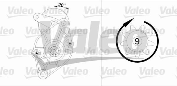 Valeo 455590 - Стартер vvparts.bg