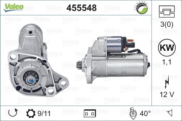 Valeo 455548 - Стартер vvparts.bg