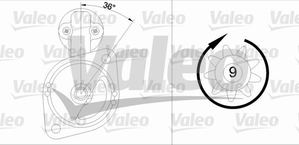 Valeo 455555 - Стартер vvparts.bg