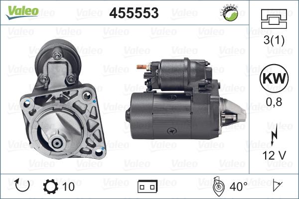 Valeo 455553 - Стартер vvparts.bg