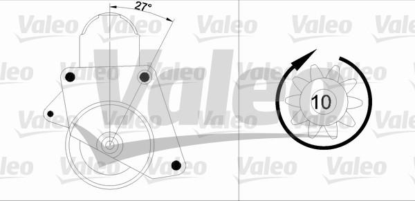 Valeo 455552 - Стартер vvparts.bg