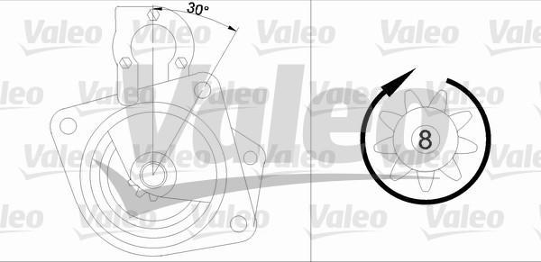 Valeo 455500 - Стартер vvparts.bg