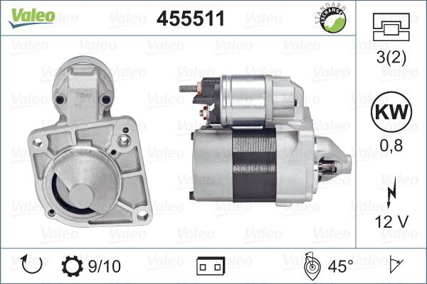 Valeo 455511 - Стартер vvparts.bg