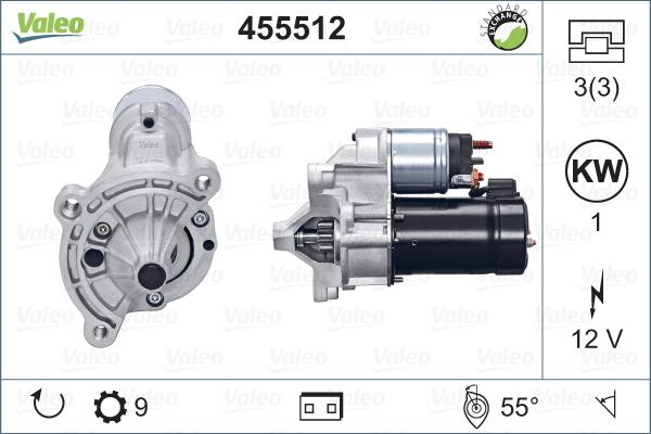 Valeo 455512 - Стартер vvparts.bg