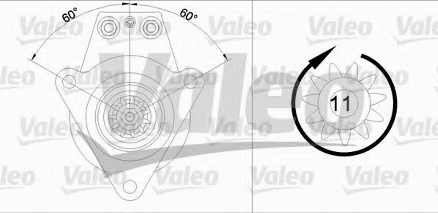 Valeo 455 535 - Стартер vvparts.bg