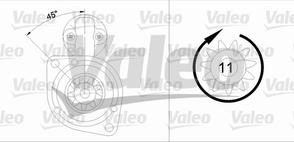 Valeo 455572 - Стартер vvparts.bg