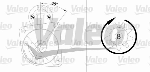 Valeo 455606 - Стартер vvparts.bg