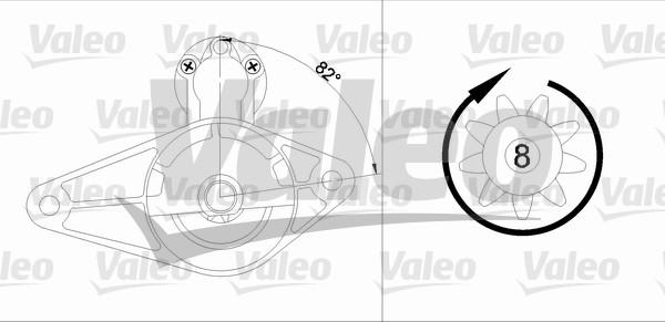 Valeo 455600 - Стартер vvparts.bg