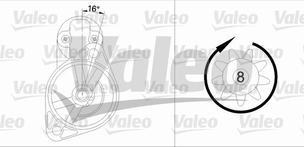 Valeo 455608 - Стартер vvparts.bg