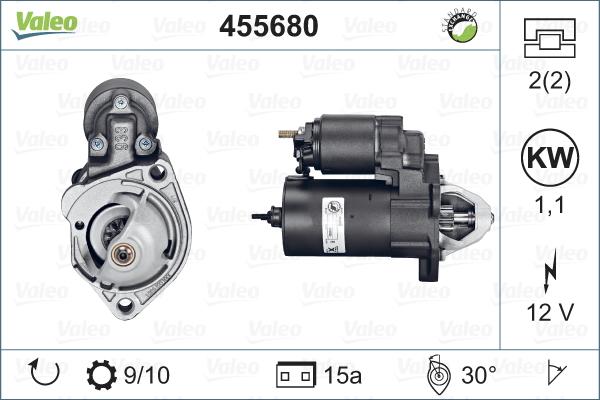 Valeo 455680 - Стартер vvparts.bg