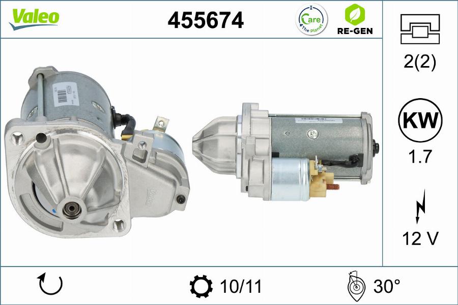 Valeo 455674 - Стартер vvparts.bg