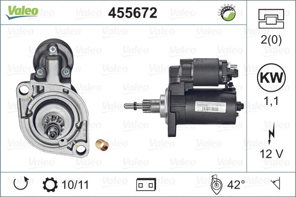 Valeo 455672 - Стартер vvparts.bg