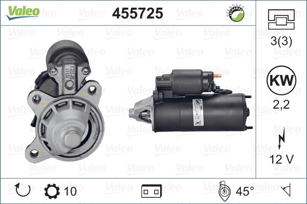 Valeo 455725 - Стартер vvparts.bg