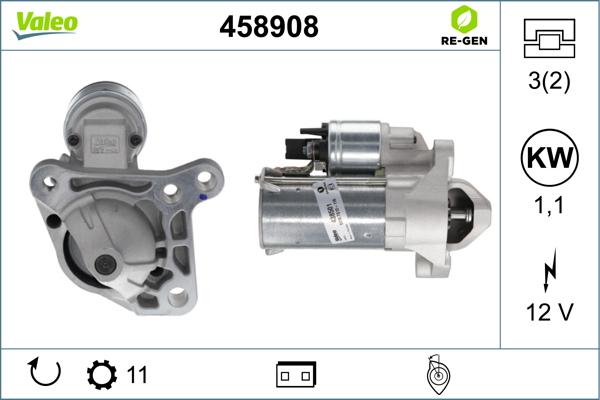 Valeo 458908 - Стартер vvparts.bg