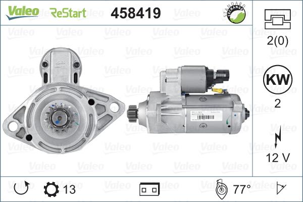 Valeo 458419 - Стартер vvparts.bg