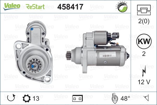 Valeo 458417 - Стартер vvparts.bg