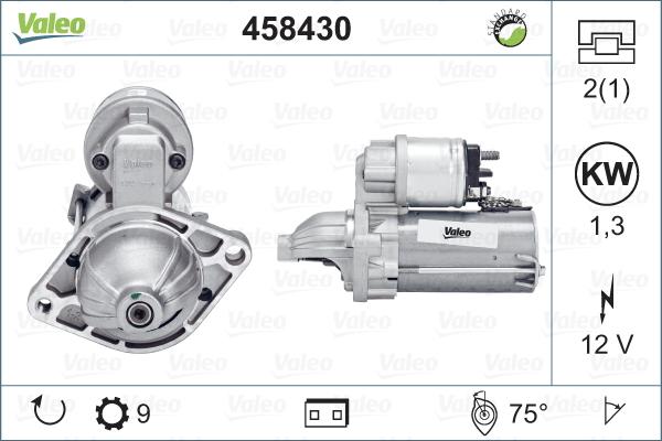 Valeo 458430 - Стартер vvparts.bg