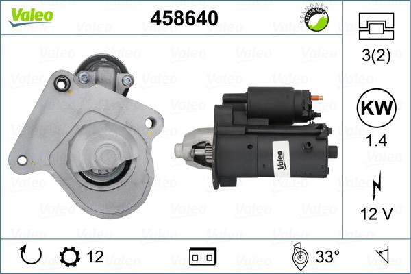 Valeo 458640 - Стартер vvparts.bg