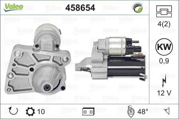 Valeo 458654 - Стартер vvparts.bg