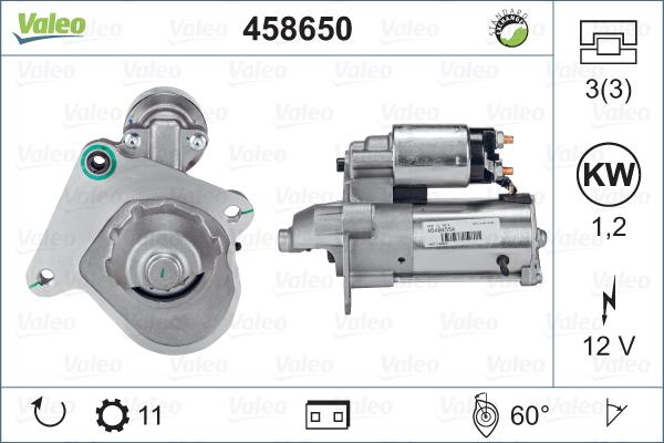 Valeo 458650 - Стартер vvparts.bg