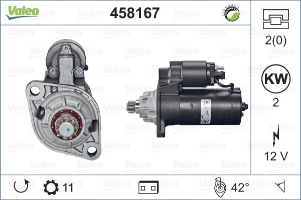 Valeo 458167 - Стартер vvparts.bg