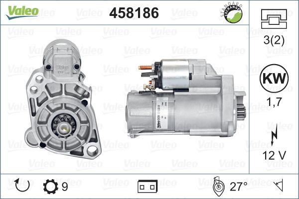 Valeo 458186 - Стартер vvparts.bg