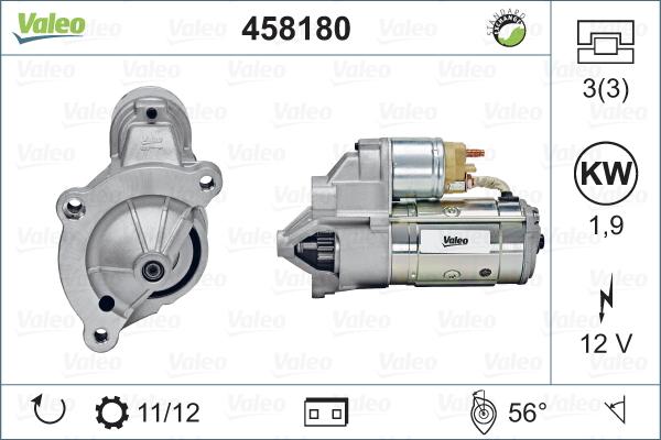 Valeo 458180 - Стартер vvparts.bg