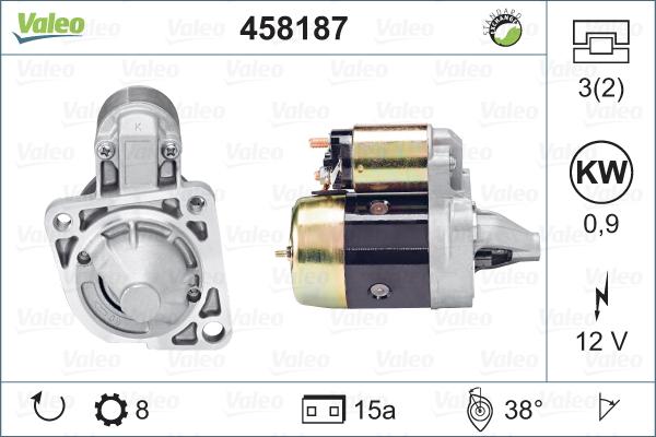 Valeo 458187 - Стартер vvparts.bg