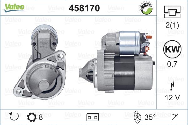 Valeo 458170 - Стартер vvparts.bg