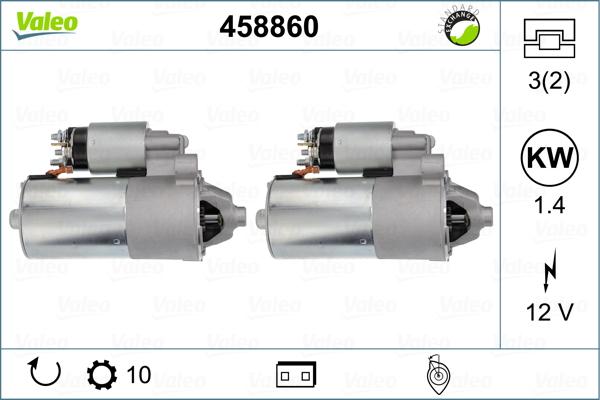 Valeo 458860 - Стартер vvparts.bg