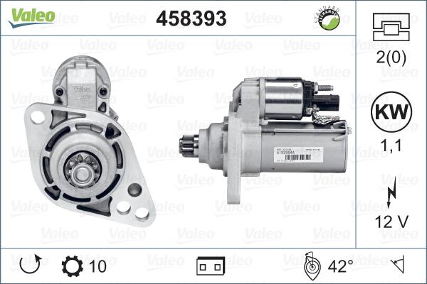 Valeo 458393 - Стартер vvparts.bg