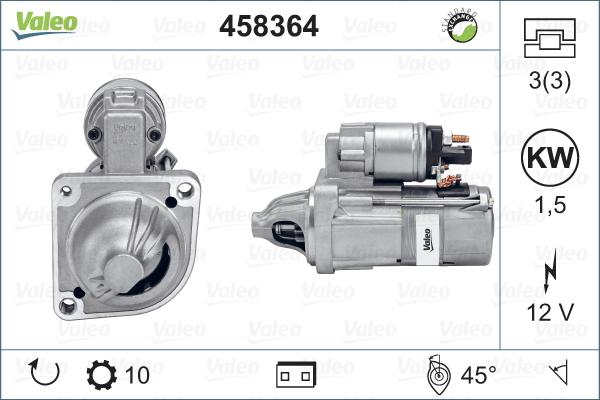 Valeo 458364 - Стартер vvparts.bg