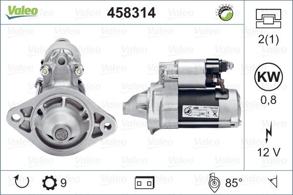 Valeo 458314 - Стартер vvparts.bg