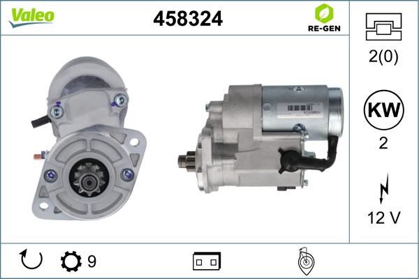 Valeo 458324 - Стартер vvparts.bg