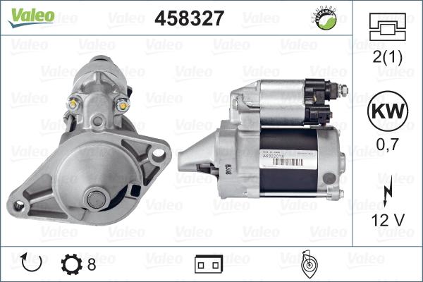 Valeo 458327 - Стартер vvparts.bg