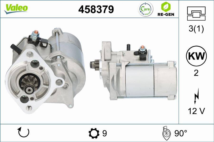 Valeo 458379 - Стартер vvparts.bg