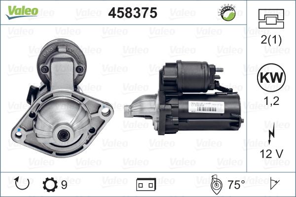 Valeo 458375 - Стартер vvparts.bg