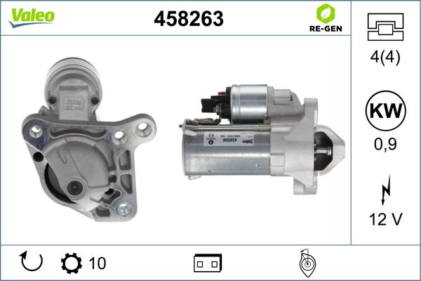 Valeo 458263 - Стартер vvparts.bg