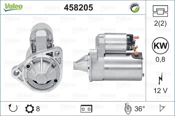 Valeo 458205 - Стартер vvparts.bg