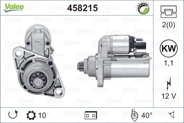 Valeo 458215 - Стартер vvparts.bg