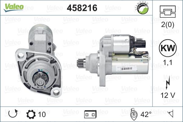 Valeo 458216 - Стартер vvparts.bg