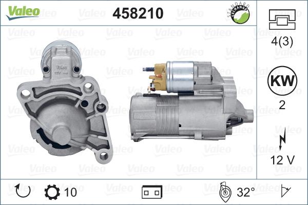 Valeo 458210 - Стартер vvparts.bg