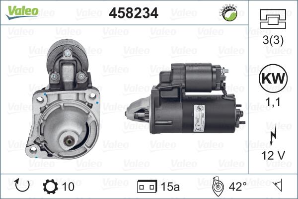 Valeo 458234 - Стартер vvparts.bg